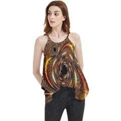 Geometric Art Fractal Abstract Art Flowy Camisole Tank Top by Ndabl3x