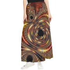 Geometric Art Fractal Abstract Art Maxi Chiffon Skirt by Ndabl3x