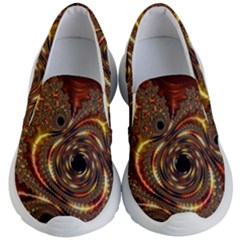 Geometric Art Fractal Abstract Art Kids Lightweight Slip Ons by Ndabl3x