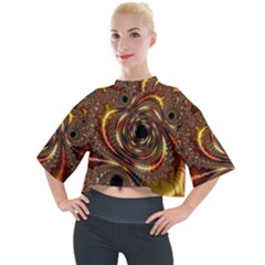 Geometric Art Fractal Abstract Art Mock Neck Tee by Ndabl3x