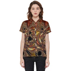 Geometric Art Fractal Abstract Art Short Sleeve Pocket Shirt by Ndabl3x