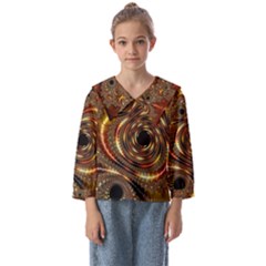 Geometric Art Fractal Abstract Art Kids  Sailor Shirt by Ndabl3x