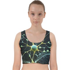 Neuron Network Velvet Racer Back Crop Top by Ndabl3x