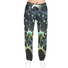 Neuron Network Women Velvet Drawstring Pants by Ndabl3x