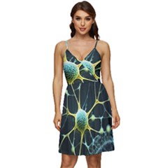 Neuron Network V-neck Pocket Summer Dress  by Ndabl3x