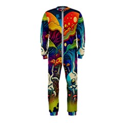 Mushrooms Fungi Psychedelic Onepiece Jumpsuit (kids) by Ndabl3x