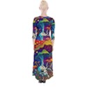 Mushrooms Fungi Psychedelic Quarter Sleeve Wrap Maxi Dress View2