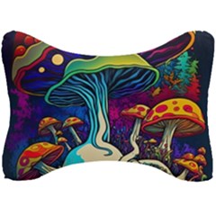 Mushrooms Fungi Psychedelic Seat Head Rest Cushion by Ndabl3x