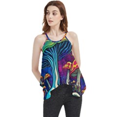 Mushrooms Fungi Psychedelic Flowy Camisole Tank Top by Ndabl3x