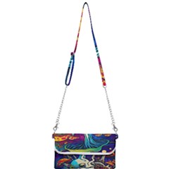 Mushrooms Fungi Psychedelic Mini Crossbody Handbag by Ndabl3x