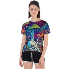 Mushrooms Fungi Psychedelic Open Back Sport Tee by Ndabl3x