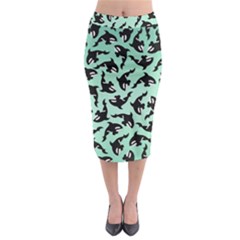 Orca Killer Whale Fish Midi Pencil Skirt by Ndabl3x