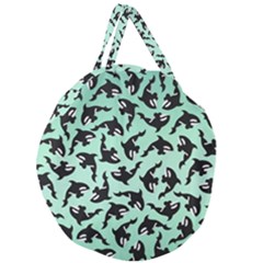 Orca Killer Whale Fish Giant Round Zipper Tote