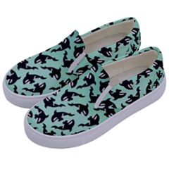 Orca Killer Whale Fish Kids  Canvas Slip Ons by Ndabl3x