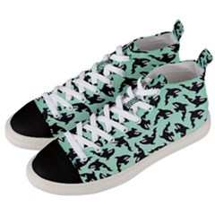 Orca Killer Whale Fish Men s Mid-top Canvas Sneakers by Ndabl3x