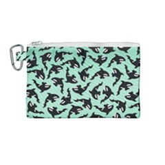 Orca Killer Whale Fish Canvas Cosmetic Bag (medium) by Ndabl3x