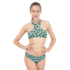 Orca Killer Whale Fish High Neck Bikini Set by Ndabl3x