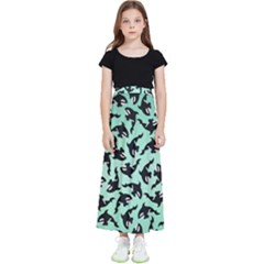 Orca Killer Whale Fish Kids  Flared Maxi Skirt by Ndabl3x