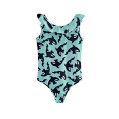 Orca Killer Whale Fish Kids  Frill Swimsuit by Ndabl3x