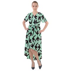 Orca Killer Whale Fish Front Wrap High Low Dress by Ndabl3x