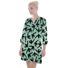 Orca Killer Whale Fish Open Neck Shift Dress by Ndabl3x