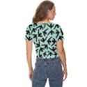 Orca Killer Whale Fish Twist Front Crop Top View4