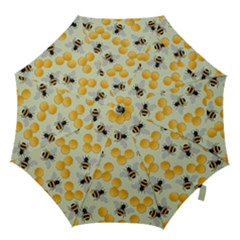 Honey Bee Bees Pattern Hook Handle Umbrellas (small) by Ndabl3x