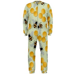 Honey Bee Bees Pattern Onepiece Jumpsuit (men) by Ndabl3x