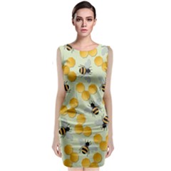 Honey Bee Bees Pattern Classic Sleeveless Midi Dress