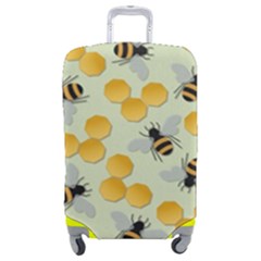 Honey Bee Bees Pattern Luggage Cover (medium) by Ndabl3x