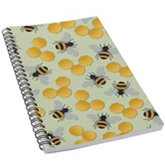 Honey Bee Bees Pattern 5 5  X 8 5  Notebook by Ndabl3x