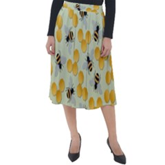 Honey Bee Bees Pattern Classic Velour Midi Skirt  by Ndabl3x