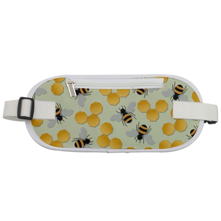 Honey Bee Bees Pattern Rounded Waist Pouch