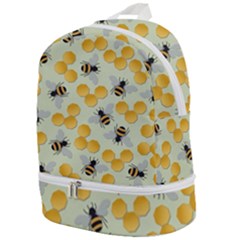 Honey Bee Bees Pattern Zip Bottom Backpack by Ndabl3x