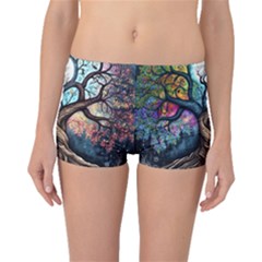 Tree Colourful Boyleg Bikini Bottoms by Ndabl3x