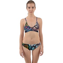 Tree Colourful Wrap Around Bikini Set by Ndabl3x