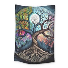 Tree Colourful Small Tapestry by Ndabl3x