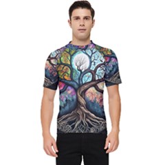 Tree Colourful Men s Short Sleeve Rash Guard