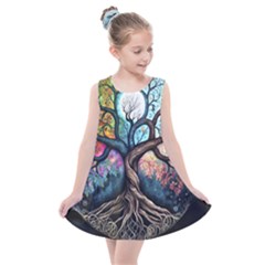 Tree Colourful Kids  Summer Dress by Ndabl3x