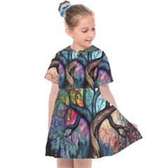 Tree Colourful Kids  Sailor Dress by Ndabl3x