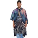 Tree Colourful Men s Hooded Rain Ponchos View1