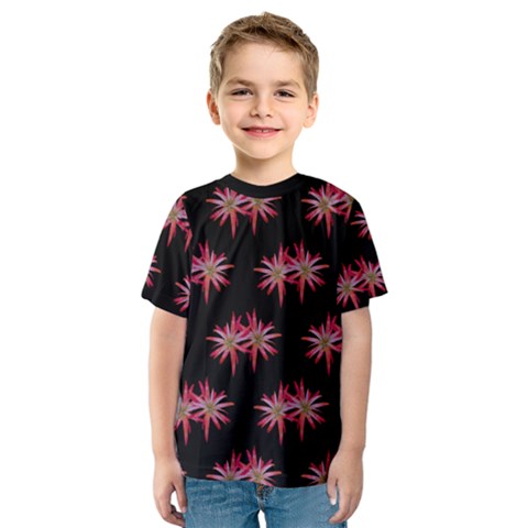 Chic Dreams Botanical Motif Pattern Design Kids  Sport Mesh Tee by dflcprintsclothing