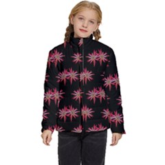 Chic Dreams Botanical Motif Pattern Design Kids  Puffer Bubble Jacket Coat by dflcprintsclothing