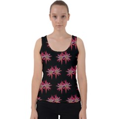 Chic Dreams Botanical Motif Pattern Design Velvet Tank Top by dflcprintsclothing