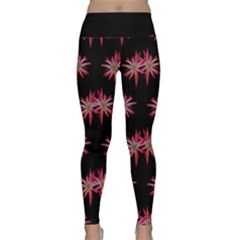 Chic Dreams Botanical Motif Pattern Design Lightweight Velour Classic Yoga Leggings by dflcprintsclothing