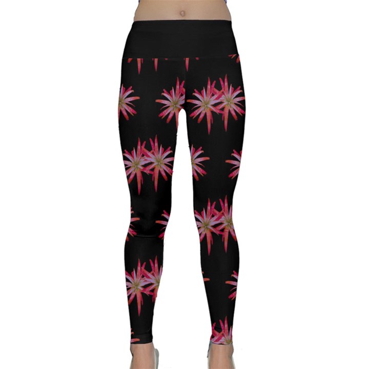 Chic Dreams Botanical Motif Pattern Design Lightweight Velour Classic Yoga Leggings