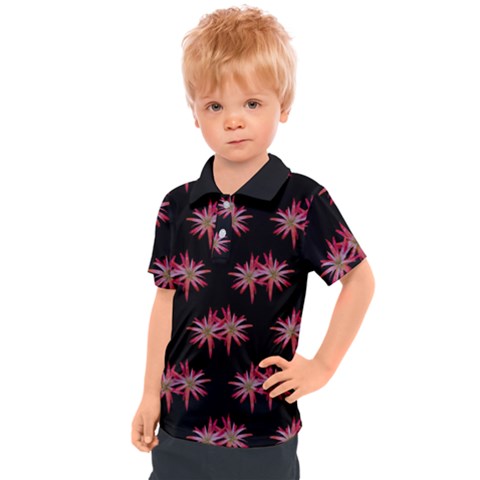 Chic Dreams Botanical Motif Pattern Design Kids  Polo Tee by dflcprintsclothing