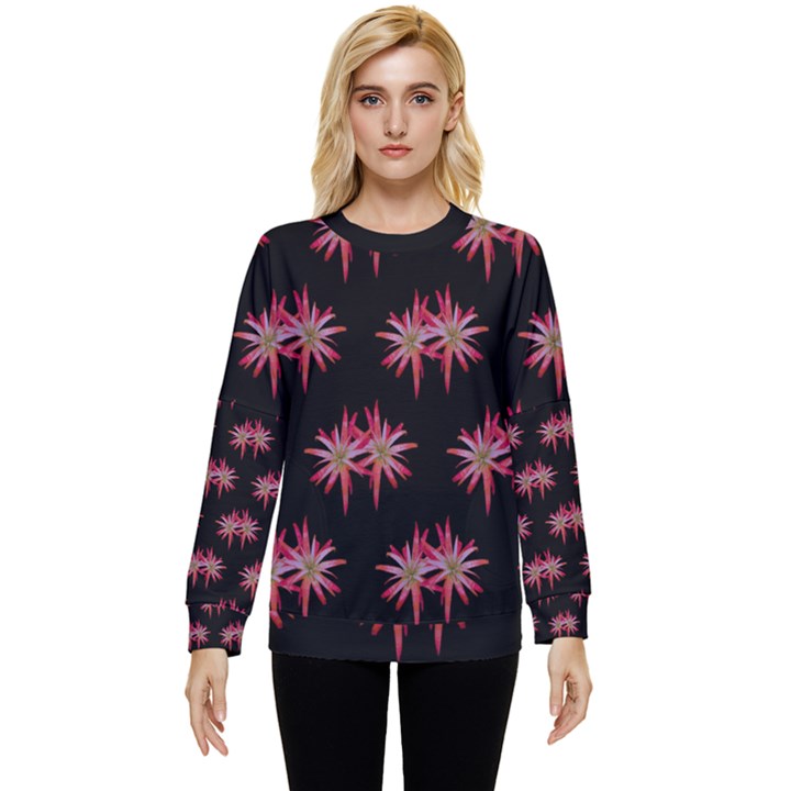 Chic Dreams Botanical Motif Pattern Design Hidden Pocket Sweatshirt