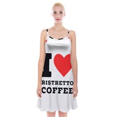 I Love Ristretto Coffee Spaghetti Strap Velvet Dress by ilovewhateva