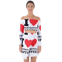 I Love Ristretto Coffee Off Shoulder Top With Skirt Set by ilovewhateva